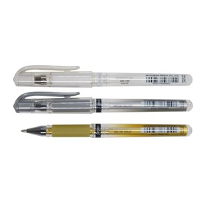 Metallic gelpenna 3 färger skrivbredd 0,65 mm