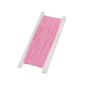 Vevstrukket gummitråd rosa 1 mm x 25 m
