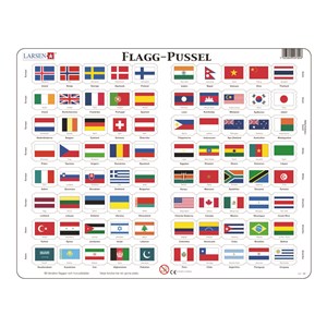 Puslespill Flagg 80 brikker