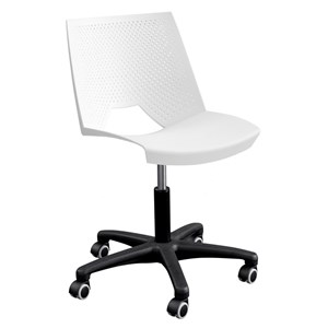 Stol Strike Snurr sh 42-54 cm, hvit plast
