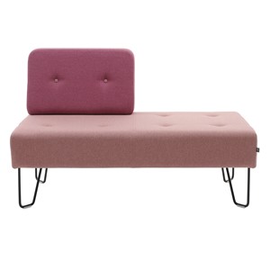 Sofa U_floe 2-seter m/1 ryggstøtte, gammelrosa