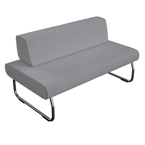 Sittegruppe Legvan m ryggstøtte L 136 cm, lys grå