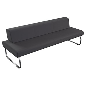 Sittemodulmod. Legvan m ryggstøtte L 206cm, m.grå