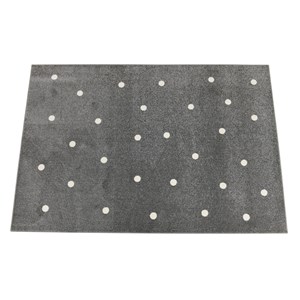 Teppe Dot 300x200 cm, grått m/hvite prikker