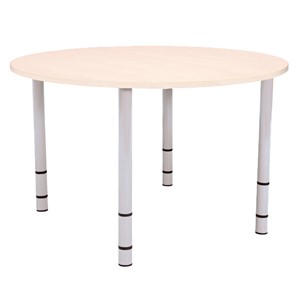 Bord Bambino Ø 120 cm, grå ben/lønn laminat