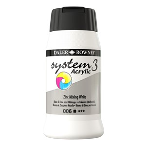 Arylmaling System 3 sinkhvit 500 ml