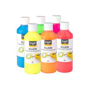 Ready Mixed Fluorescerende 6 farger x 250 ml