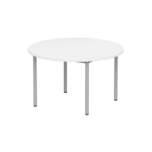 Elevbord Silence Ø 120xH72 cm, vit hpl